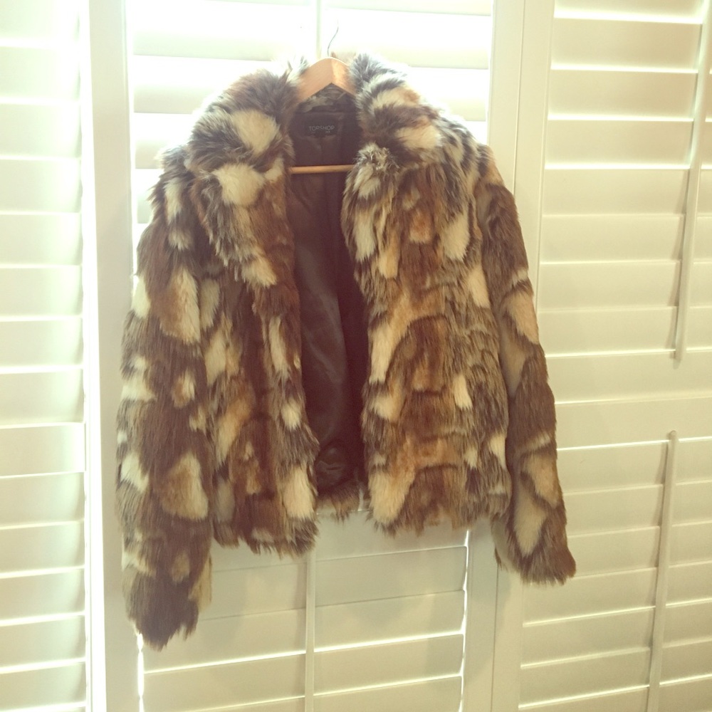 Faux-fur multicolor Topshop Jacket