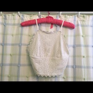 Top Shop white crop top