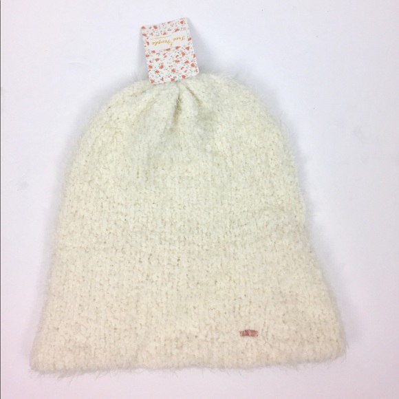 Free People Textured Bouclè Beanie Ivory - Picture 2 of 6