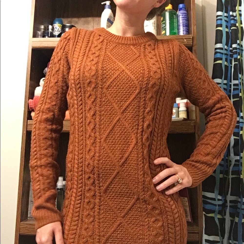 Burnt orange Merona sweater dress