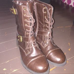 Brown Mossimo Supply & Co. combat boots