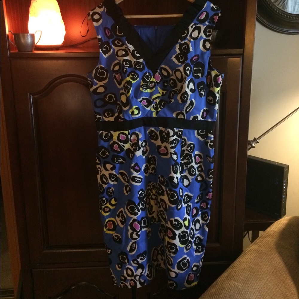 David Meister bold print dress