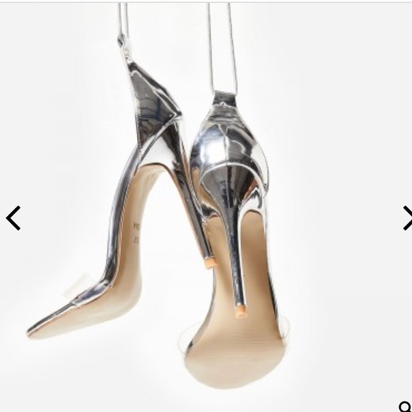 Silver lace up heels - Picture 5 of 6