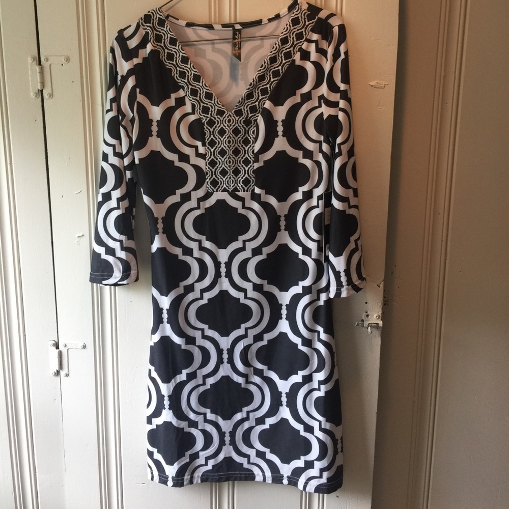 Gray abstract dress