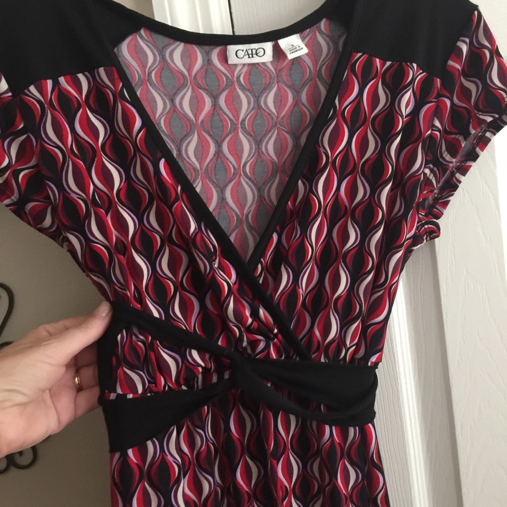 Cato dress in beautiful whimsical design belt tie