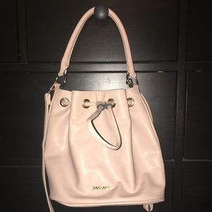 David Jones pink faux leather cross body handbag