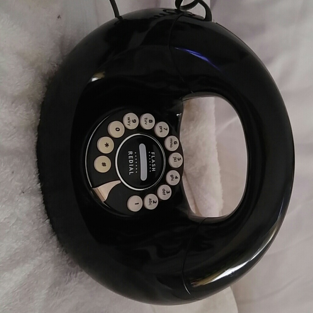 Black Donut HandbagTelephone Vintage style