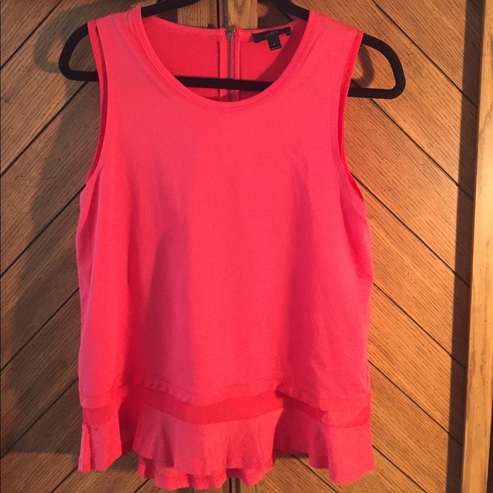 BRAND NEW J.crew crimson layered tank