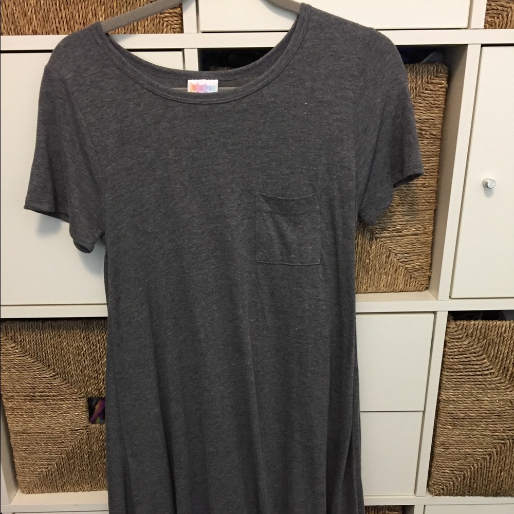 LulaRoe Carly XXS Dark Gray Heathered