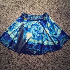 Van Gogh Skater Skirt