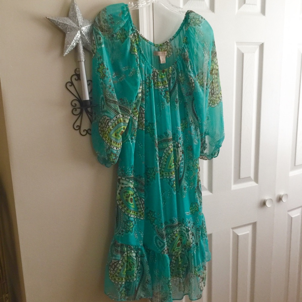 Jonathan Martin dress in beautiful Aqua colors