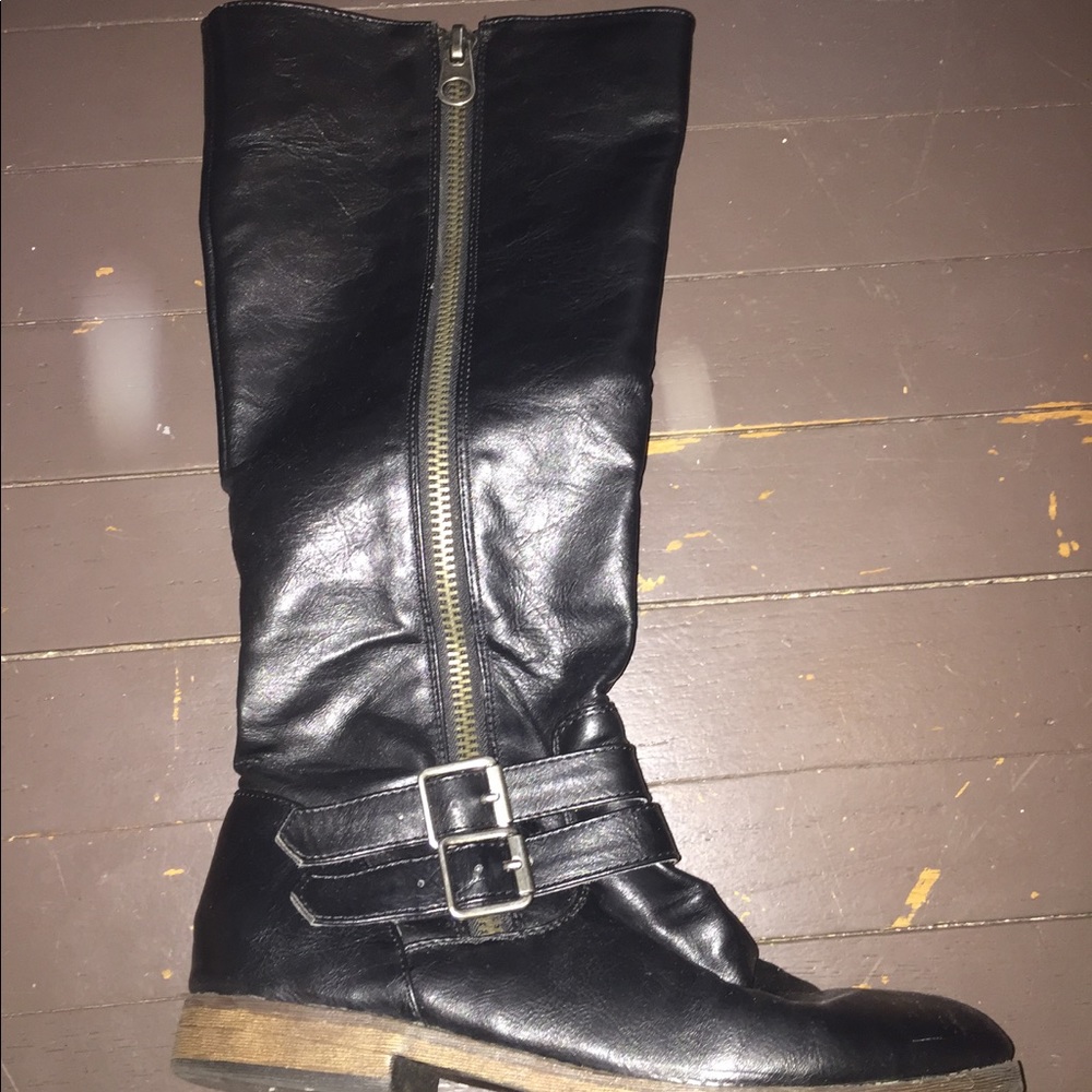 Madden Girl black riding boots. Size 8