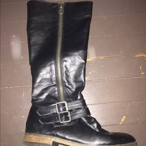 Madden Girl black riding boots. Size 8