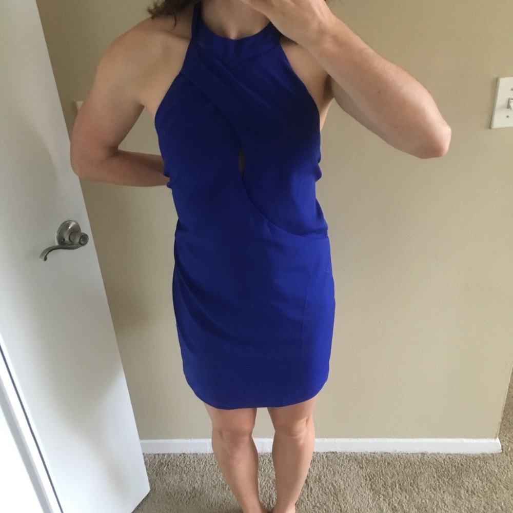 BRAND NEW Royal Blue Halter Dress