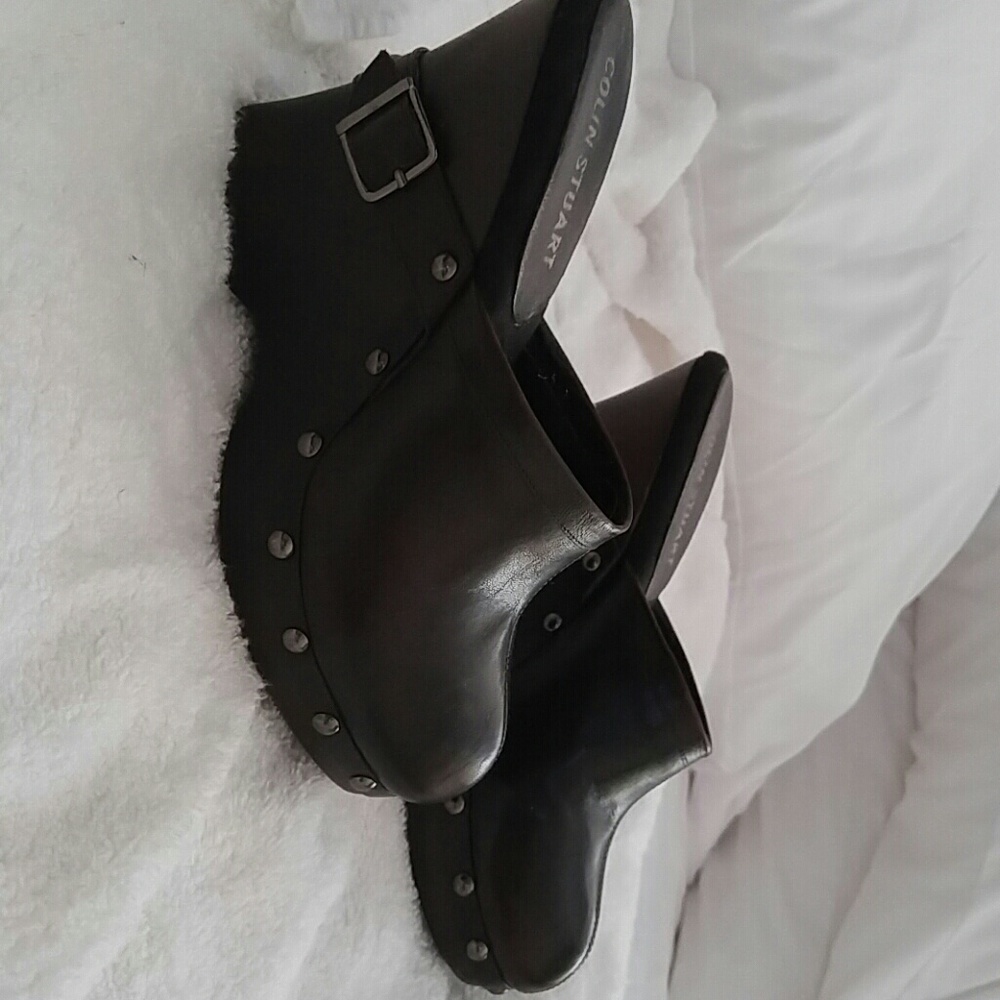 Colin Stuart Platform Wedge Clogs 7m