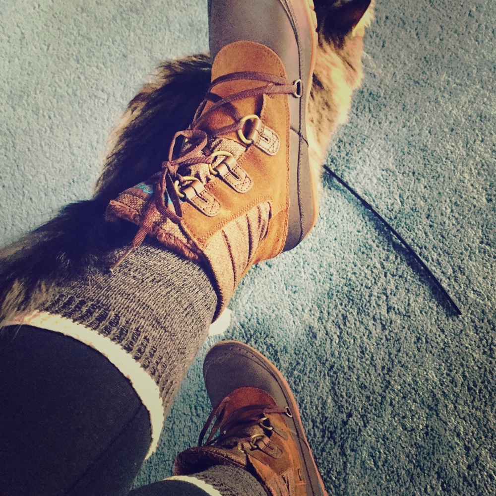 Grey cold weather socks