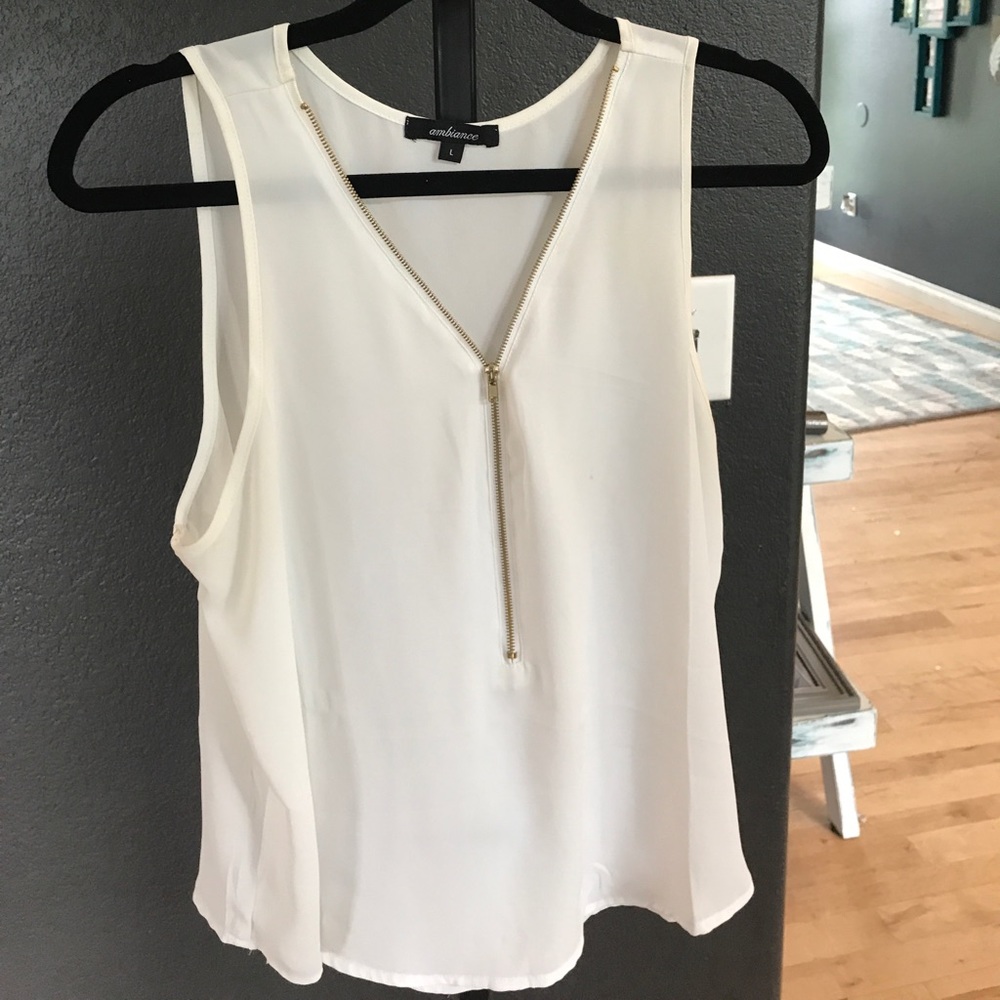 Ambiance white tank top