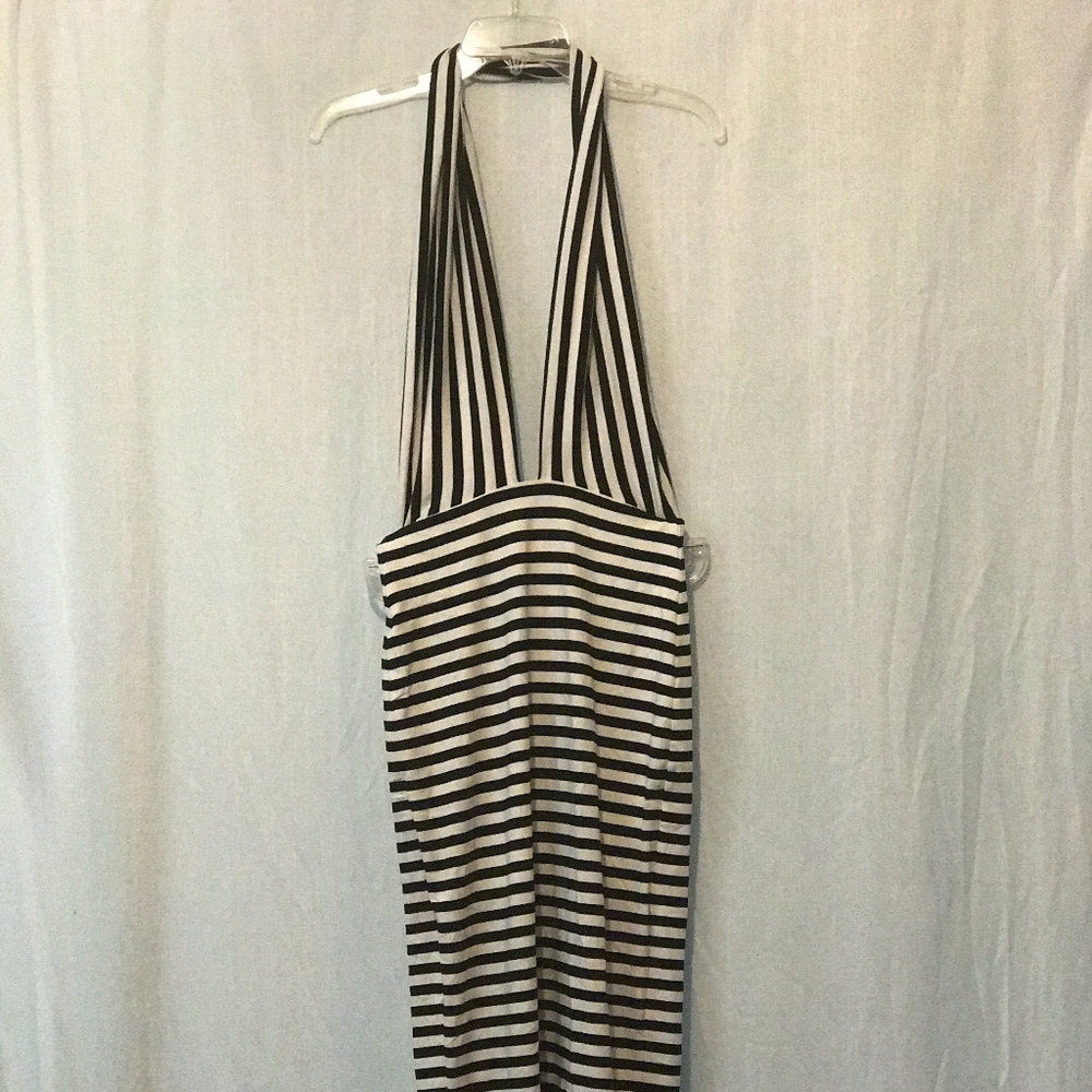Nadia Tarr striped halter dress