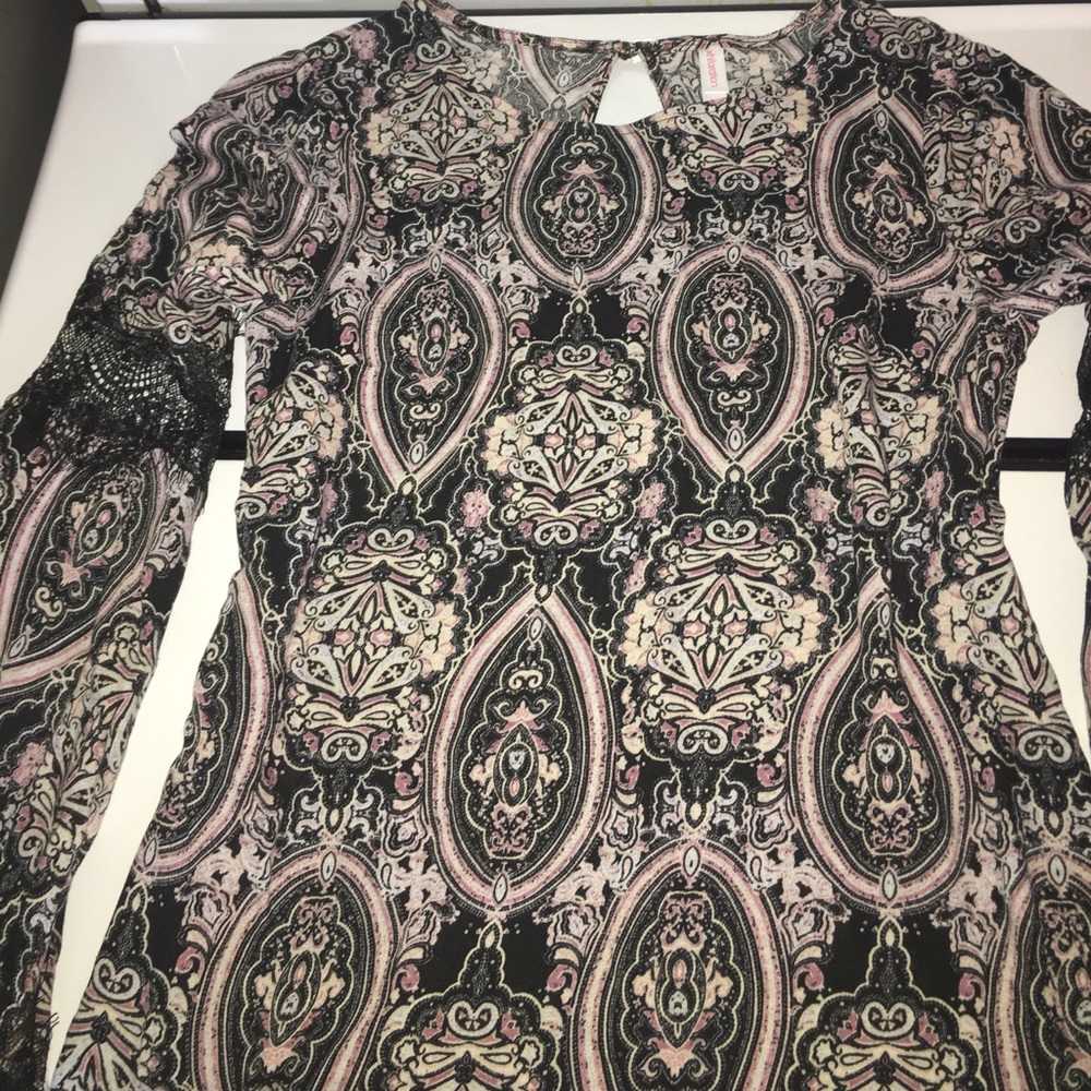 Cute boho 60s mod hippie psych dress festival S