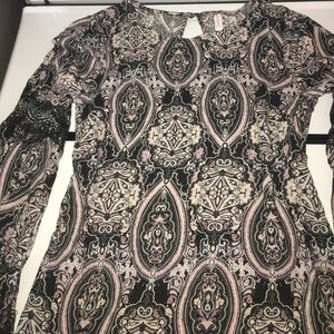 Cute boho 60s mod hippie psych dress festival S