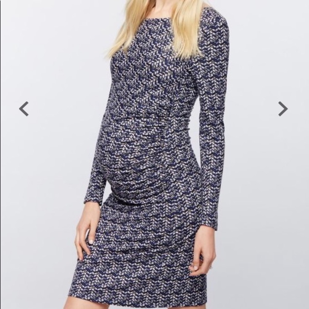 Seraphine Chevron Maternity Dress
