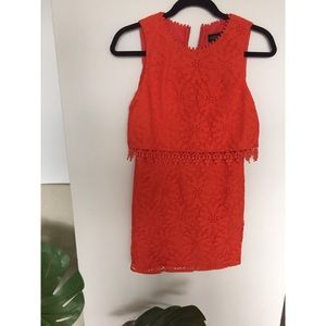 Topshop Dress Crochet Overlay Dress Petite 4