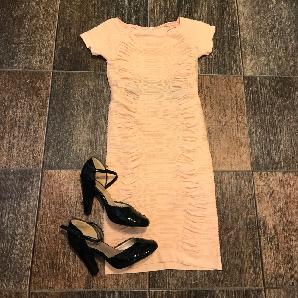 Light pink bodycon dress