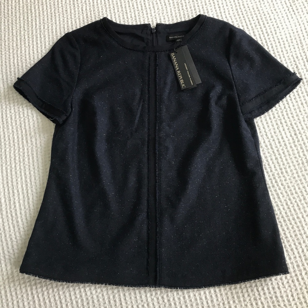 NWT Banana Republic Short Sleeve Blouse Shirt