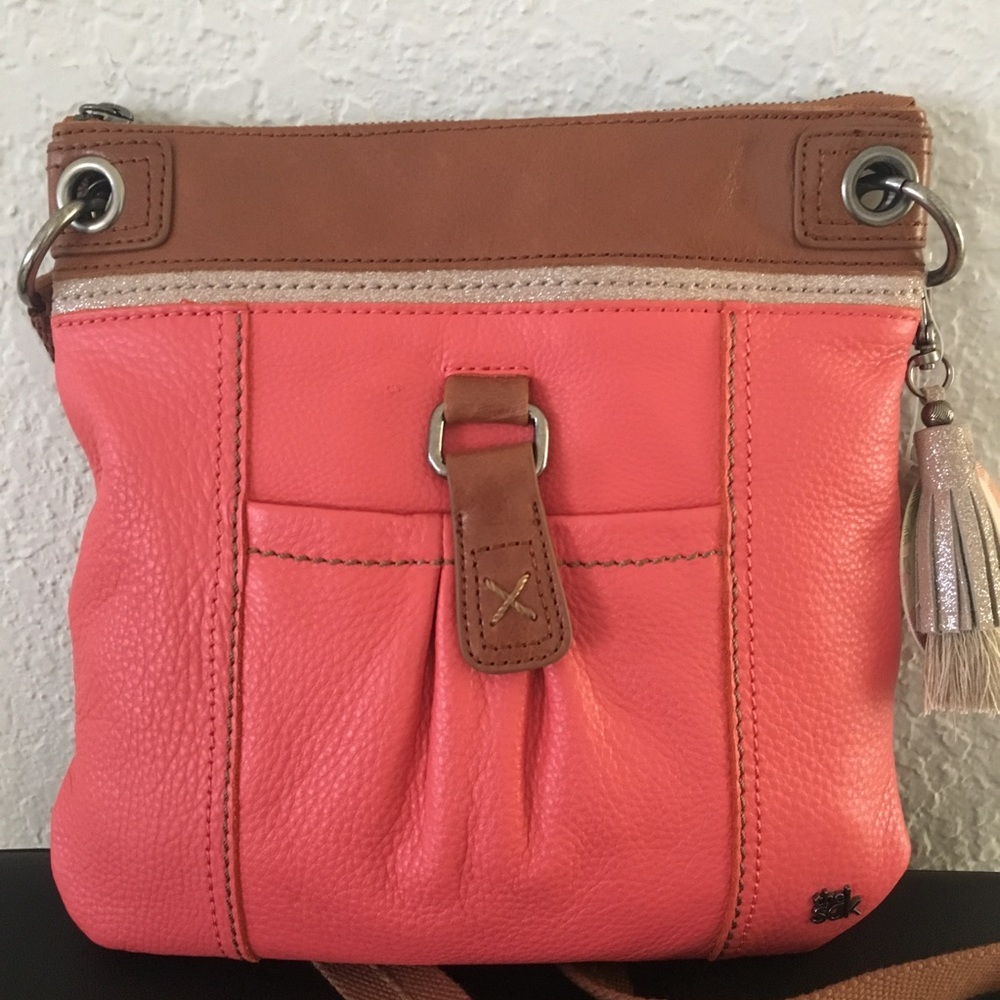 NWT THE SAK CROSSBODY BAG KENDRA GENUINE LEATHER