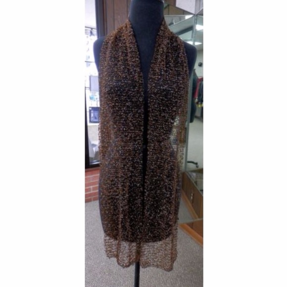 Jean Crisan Handmade Copper Jewel And Beaded Scarf