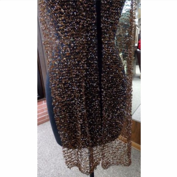 Jean Crisan Handmade Copper Jewel And Beaded Scarf