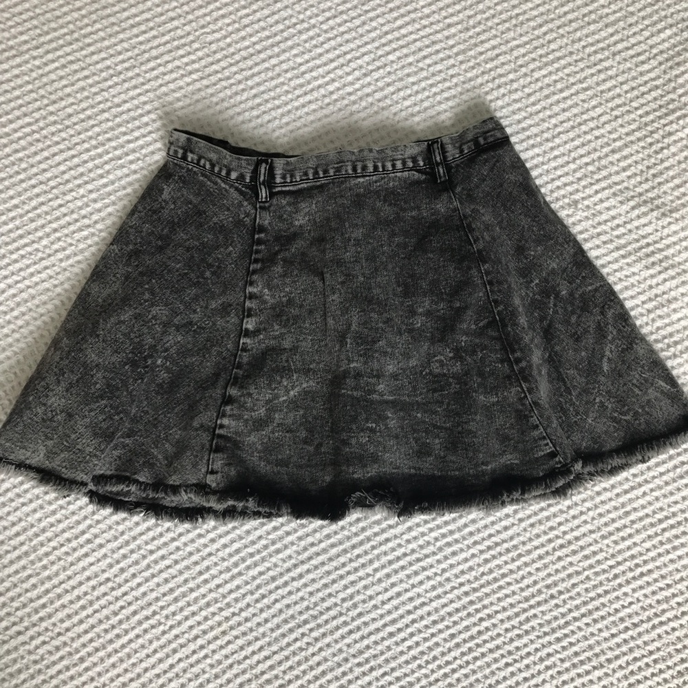 Acid Wash Denim Circle Skirt