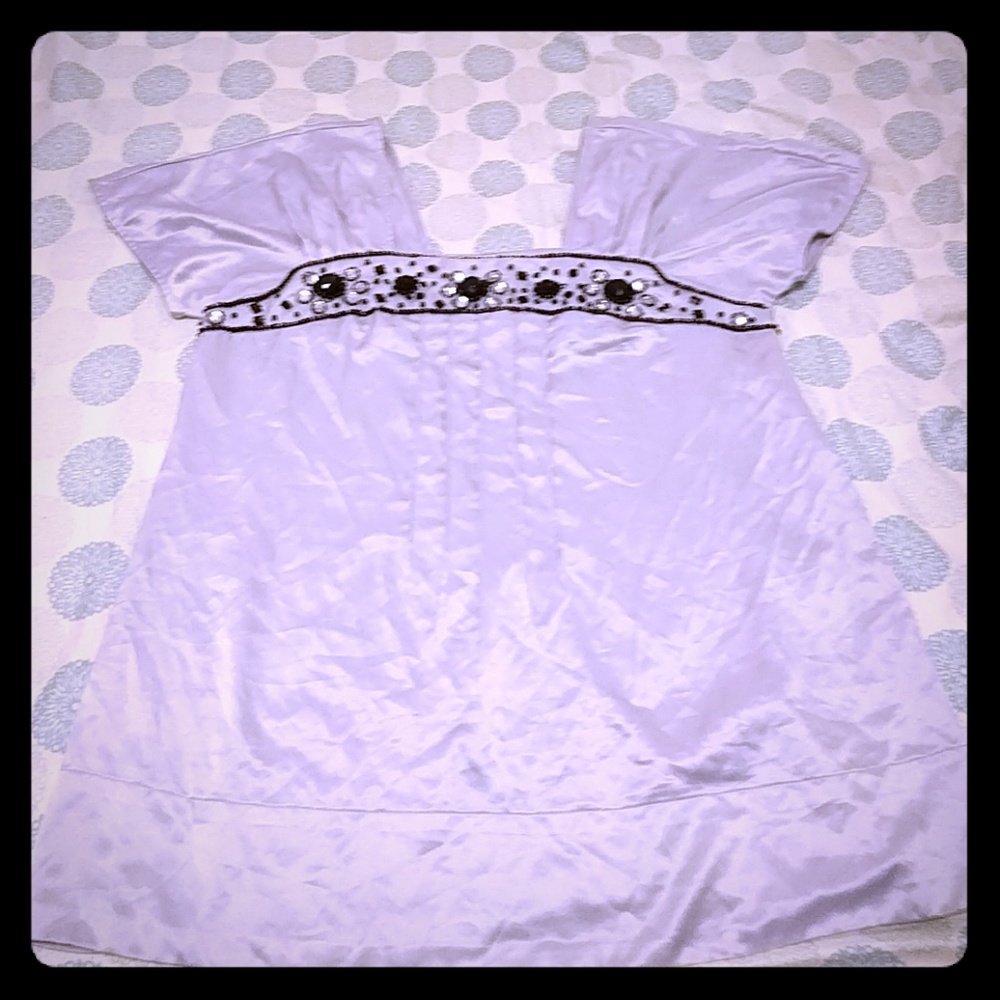 Silver embellished top