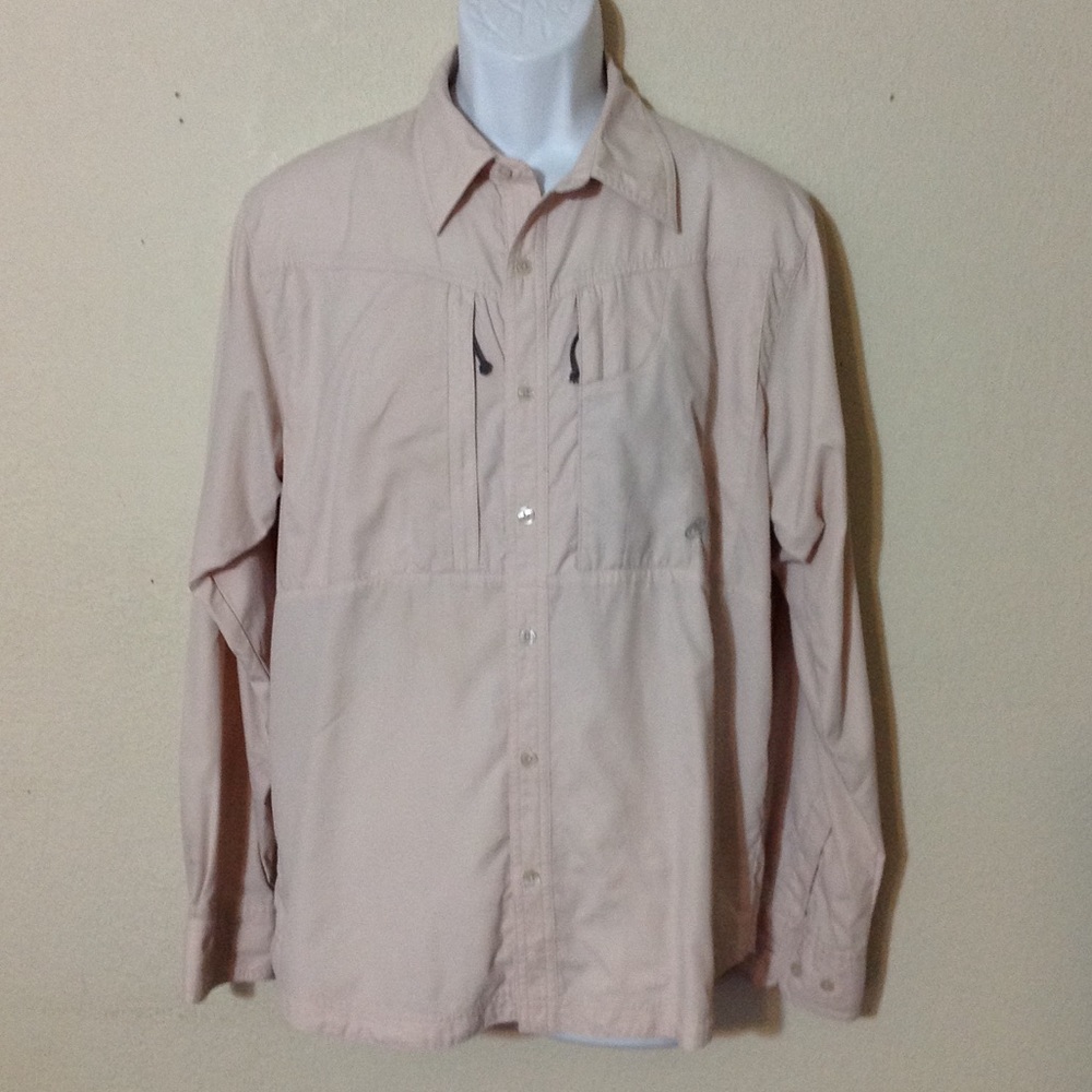 Outdoor vented sand colored utility button up
