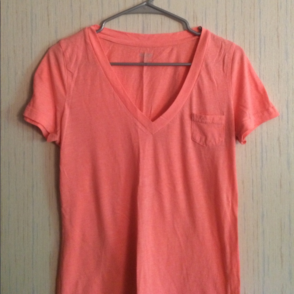‼️SALE‼️ Neon orange v-neck, size M