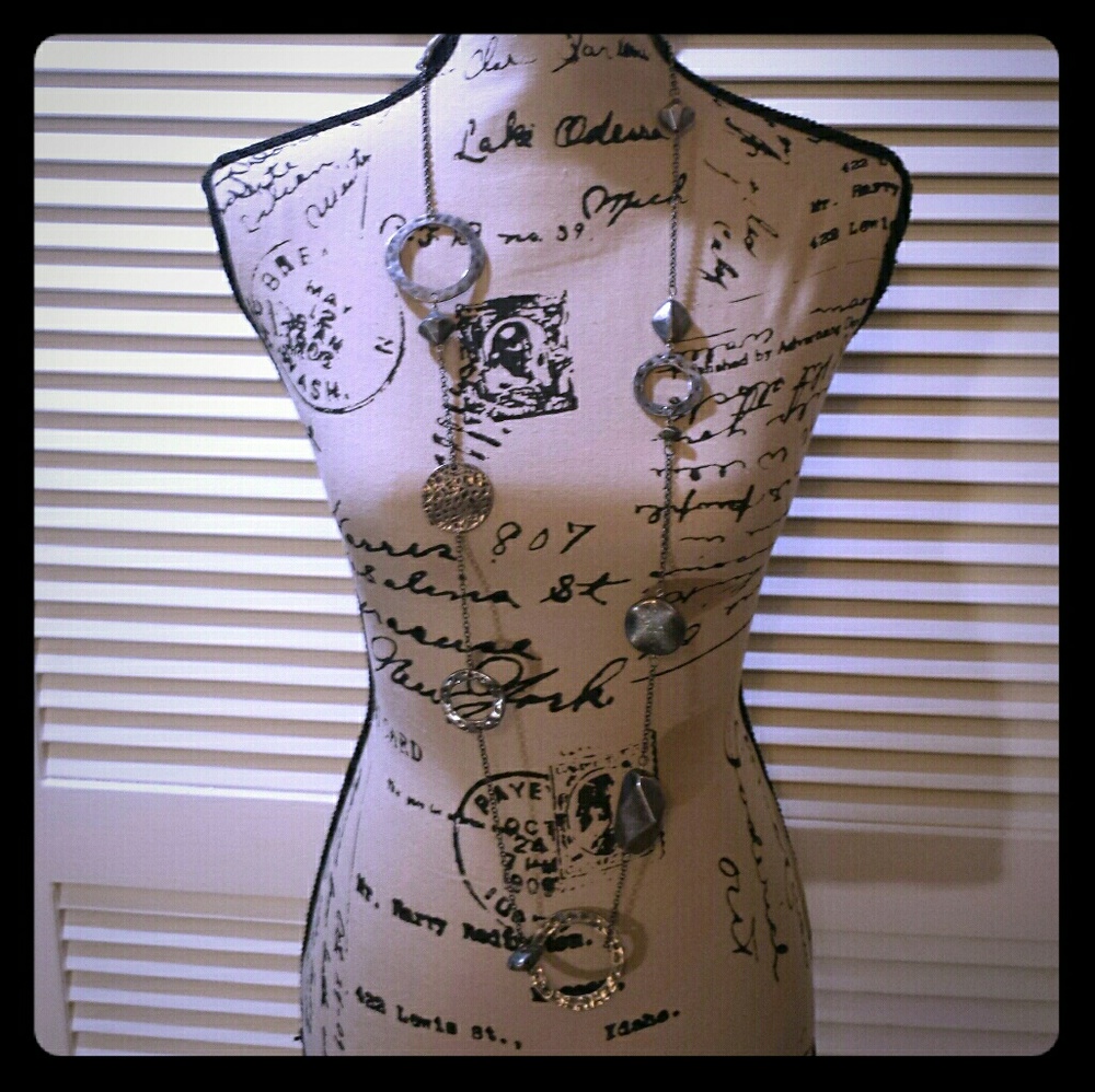 Donating soon...Long silver-tone necklace