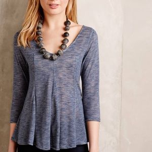 Anthropologie Puella Stripe Tide Swing Tee