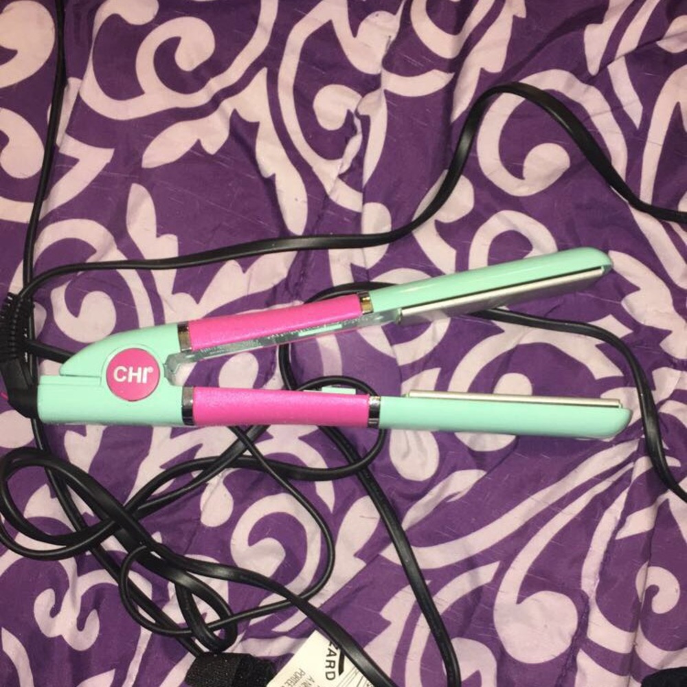 Blue and pink chi flat iron