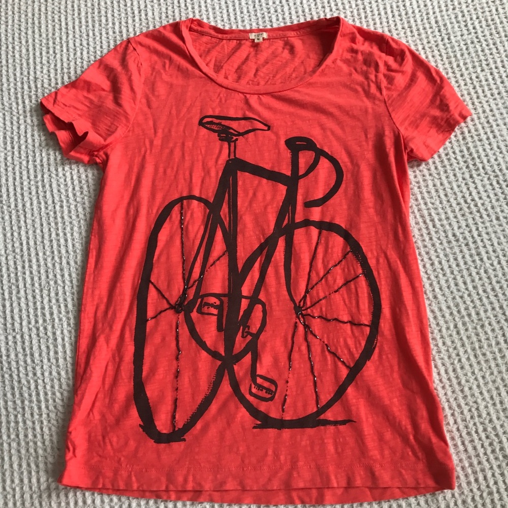 J.Crew Beaded Bicycle TShirt