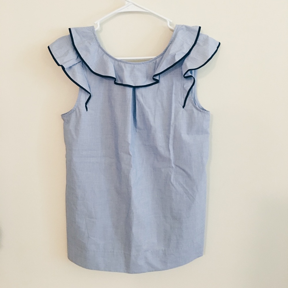 Jcrew ruffle sleeve top