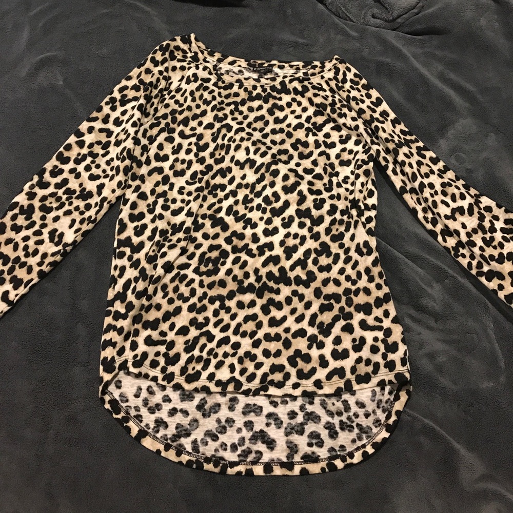 Express cheetah long sleeve sweater