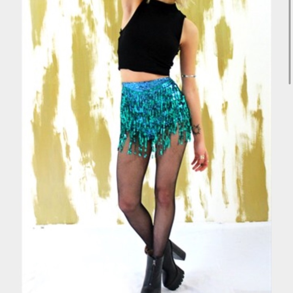Sequin Fringe La Bamba Shorts
