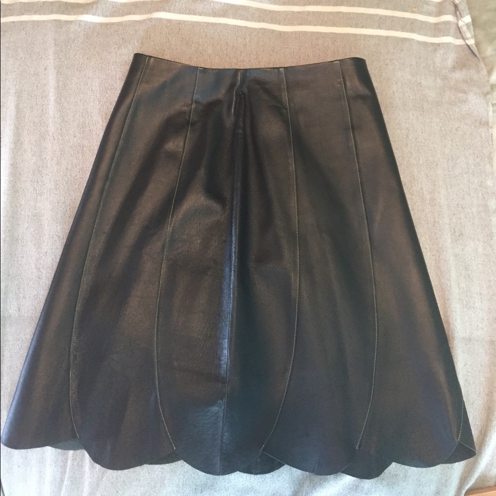 Leather Skirt • Black • NWOT • Sz 12