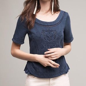 Anthropologie Huesca Pieced Top