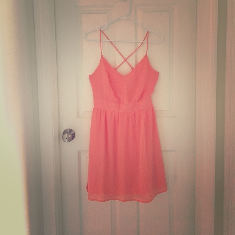 Coral Strappy Dress