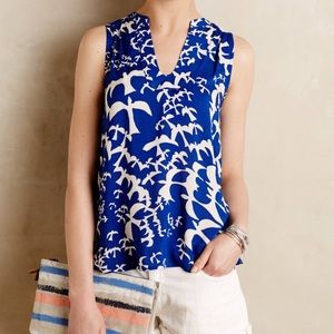 Anthropology Maeve Blue Enna Tank