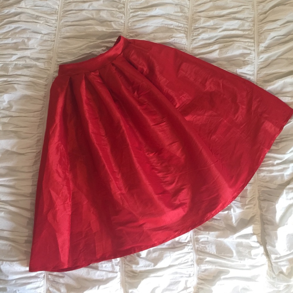 Red chicwish midi skirt