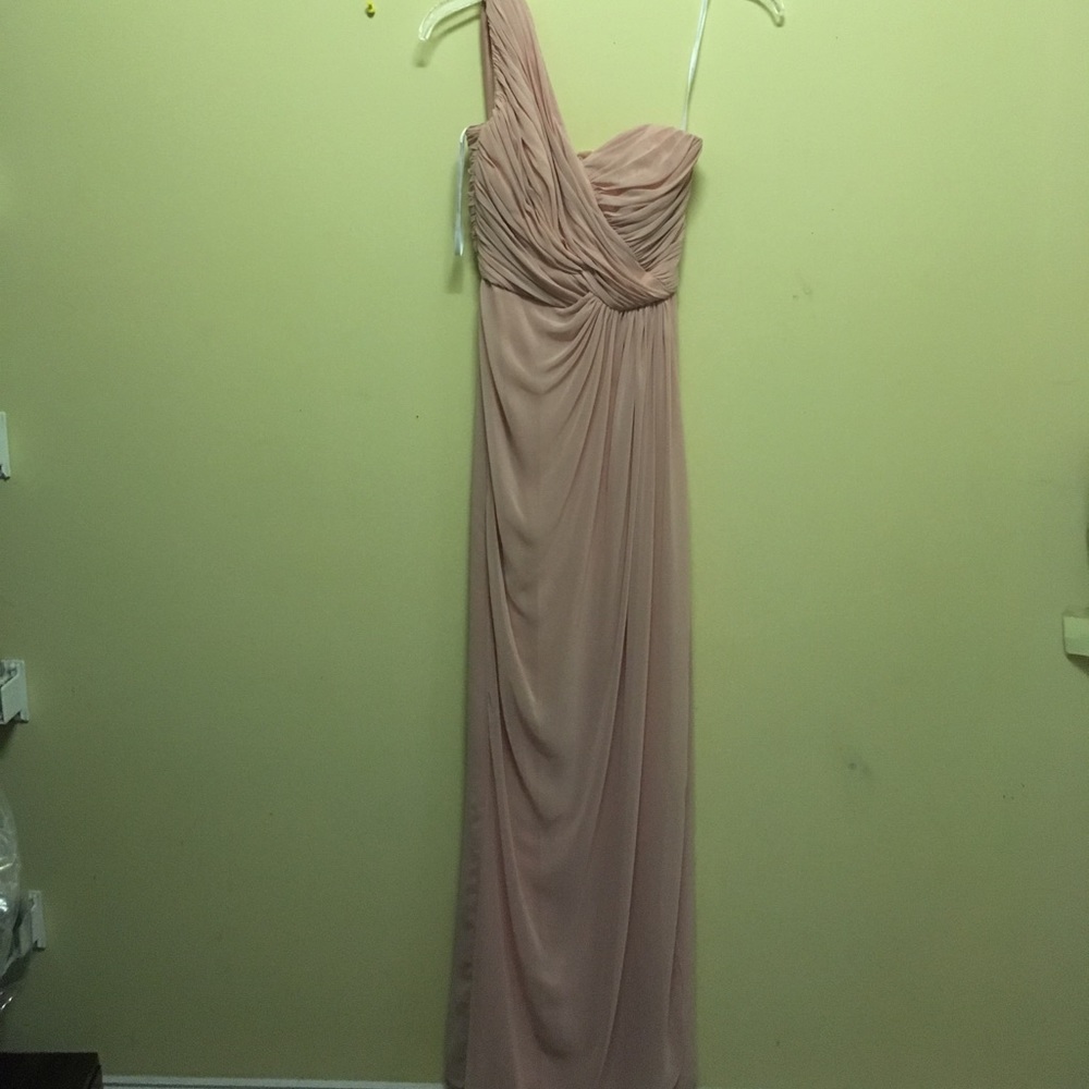 Pink, One sleeved bridesmaid/evening gown