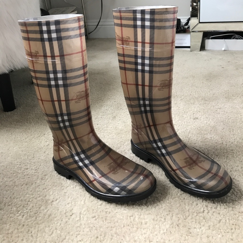 Burberry rain boots