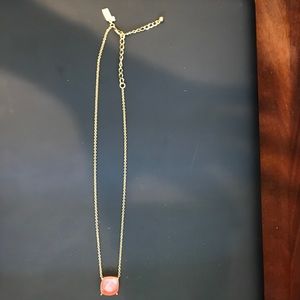 Hot pink pendant necklace